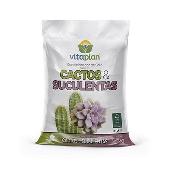 Condicionador de Solo para Cactos e Suculentas - 1,5 kg - Vitaplan