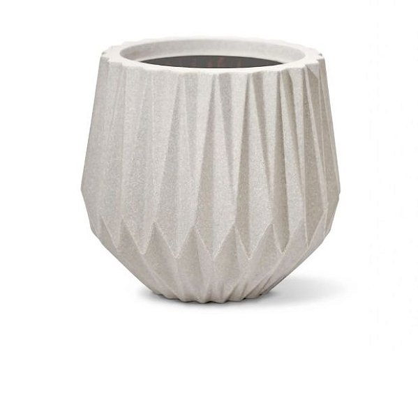 Vaso Origami Redondo 22 cor Cimento 22cm x 20,5cm-Cor 31