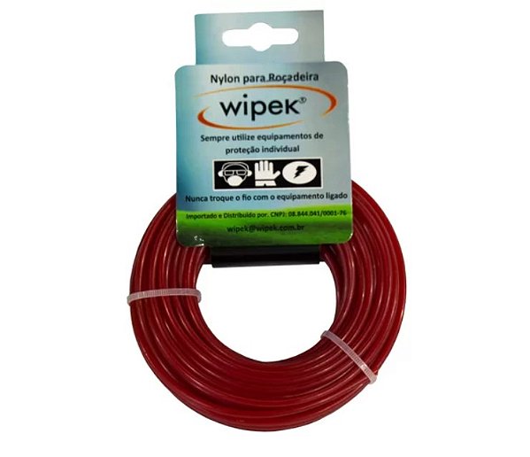 Fio de Nylon para Roçadeira Redonto Rolo - 15m - Wipek