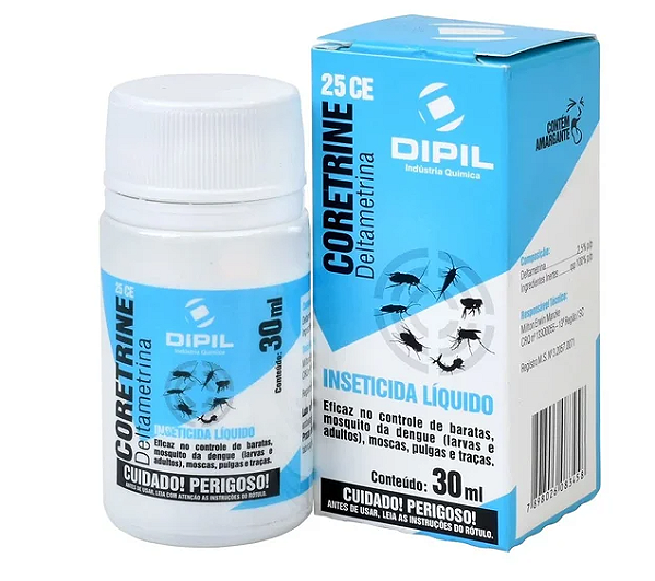 Coretrine 25 CE Inseticida Deltametrina Multi-insetos Dipil 30 ml