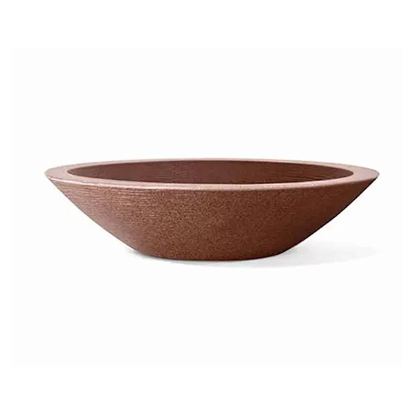 Vaso para Rosa do Deserto de Polietileno - Grafiato Concha N12 - Ferrugem - Nutriplan