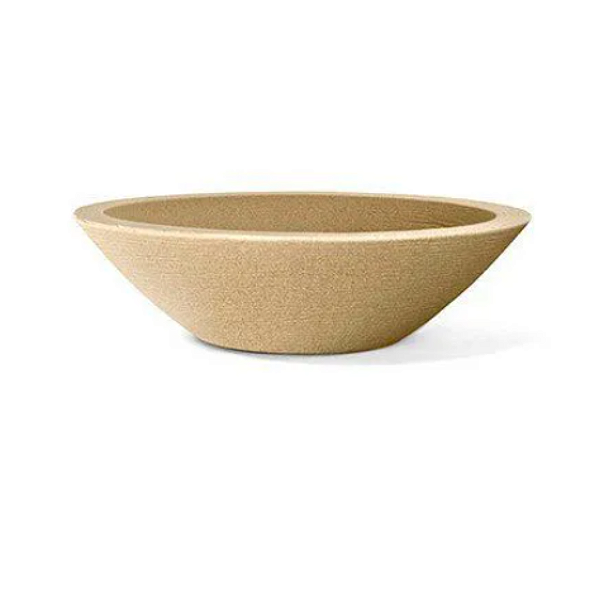 Vaso para rosa do deserto Grafiato Concha N 12 cor Areia-Nutriplan