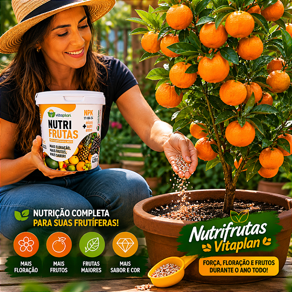 Fertilizante Premium Nutrifrutas Vitaplan 420g para Frutíferas