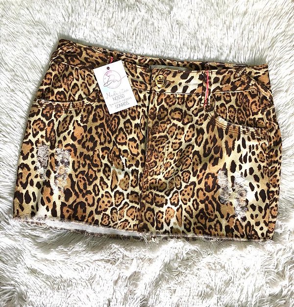 Saia Animal Print da Marca Lança Perfume - TAM - 40
