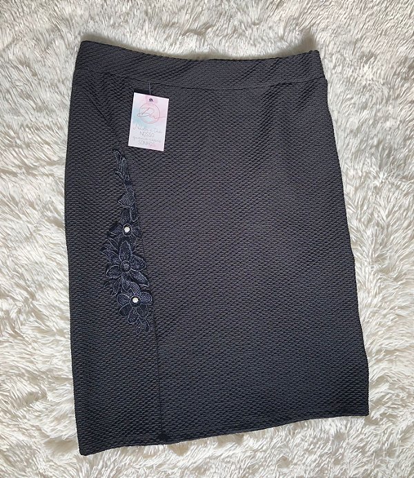 Saia de Malha Bordada - TAM - G