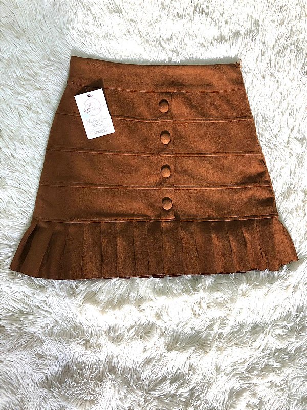 Saia em tecido Camurça - TAM - P