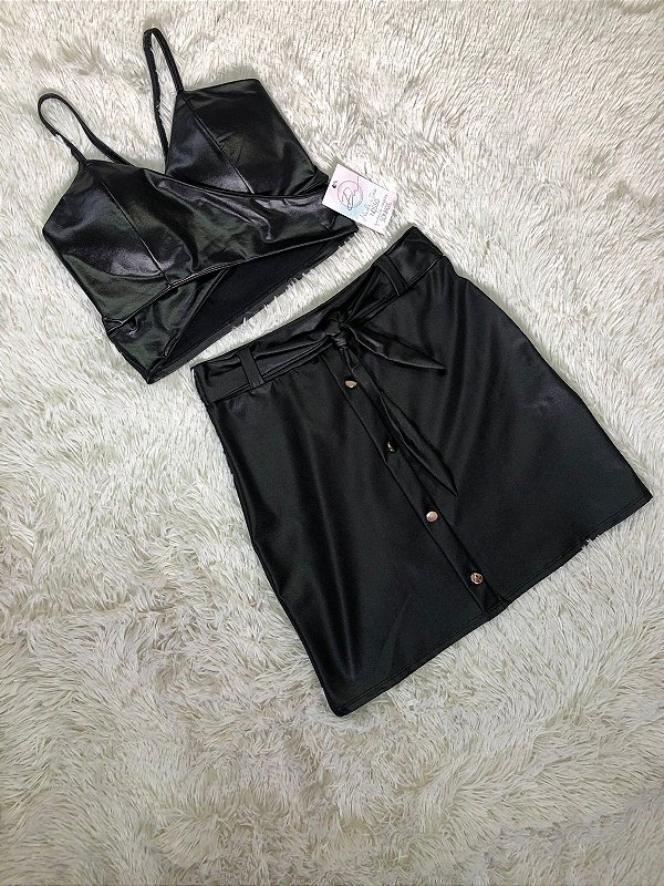 Conjunto em Cirré Preto - TAM - M