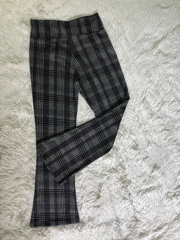 Calça Xadrez em Poliéster - TAM - G