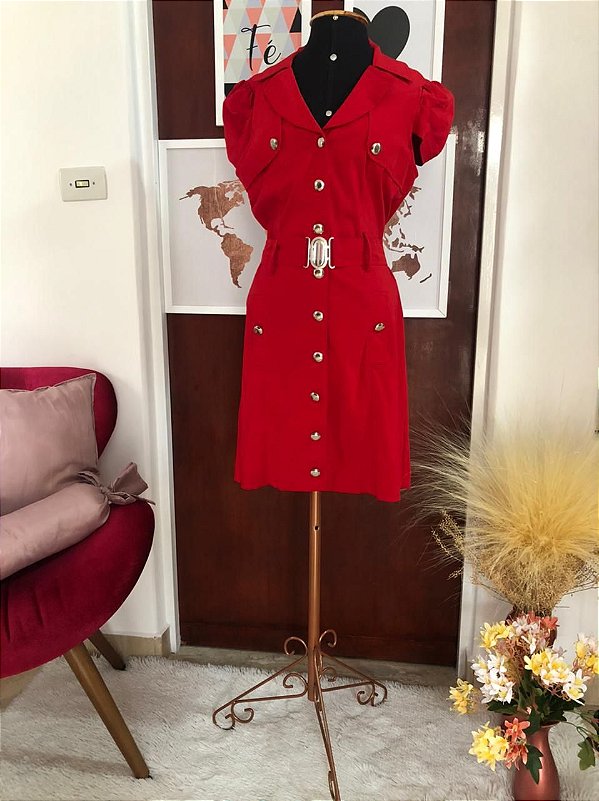 Vestido de Sarja Fina - TAM - M