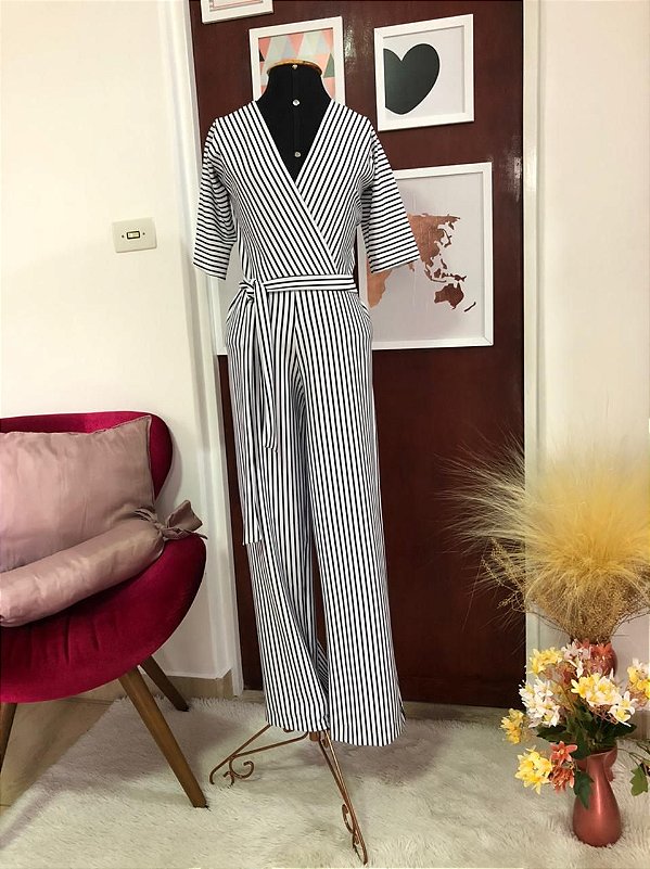 Macacão Listrado - TAM - G