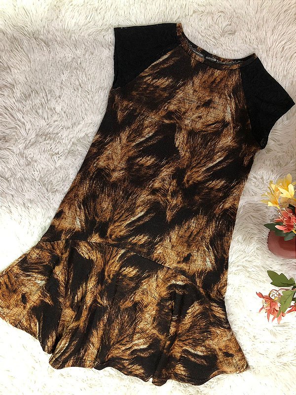 Vestido em Tricô Estampado - TAM - G