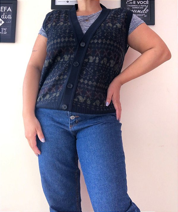 Pulôver Vintage com CGC - TAM - G