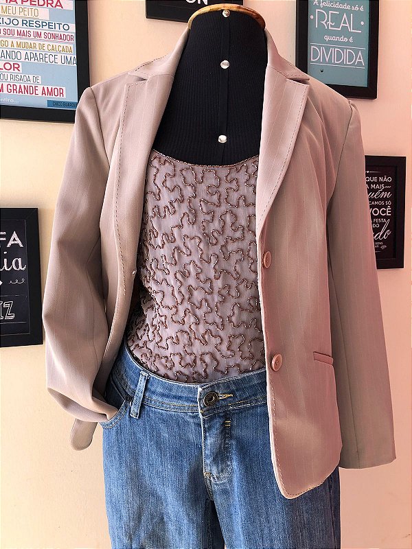 Blusa Alcinha com Bordado Pedraria  TAM  42