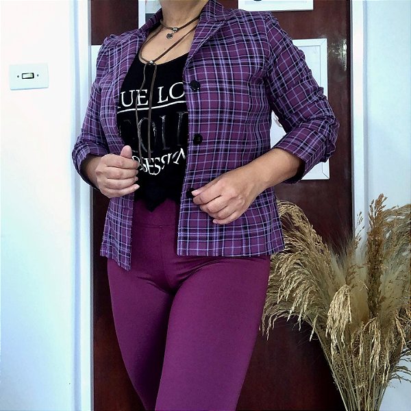 Blazer  Xadrez Lilas 42