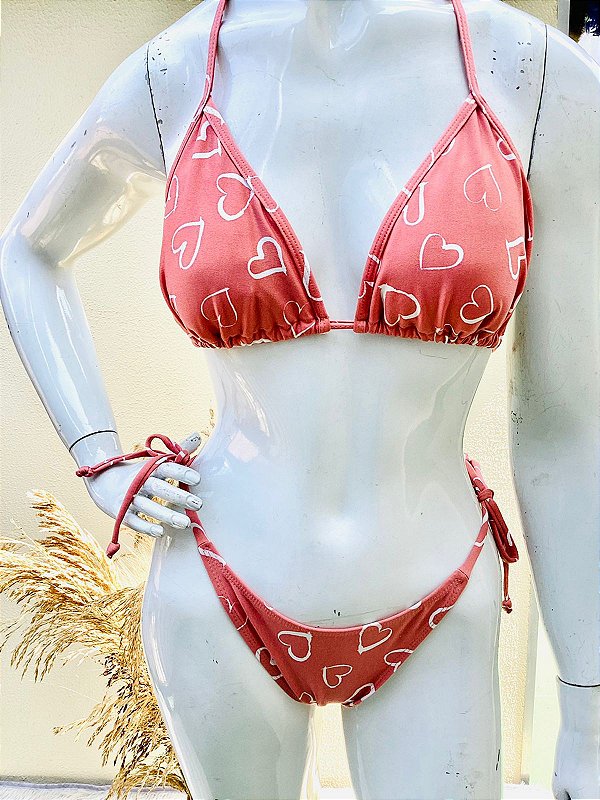 Biquíni Nude Coração Tam G