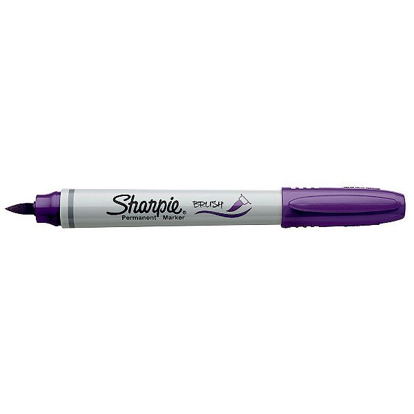 Caneta Sharpie Brush Ponta Pincel Roxa - Unidade