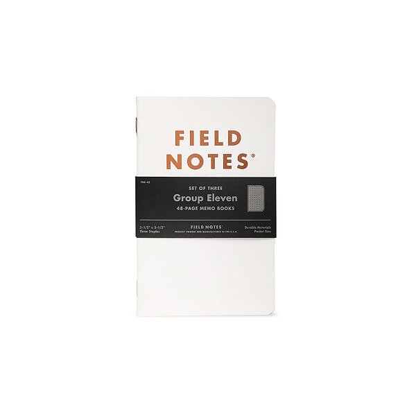 Kit de Cadernos de Bolso Group Eleven Borda Metalizada - Field Notes