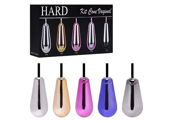 KIT DE POMPOARISMO CONES VAGINAIS 5 PEÇAS HARD