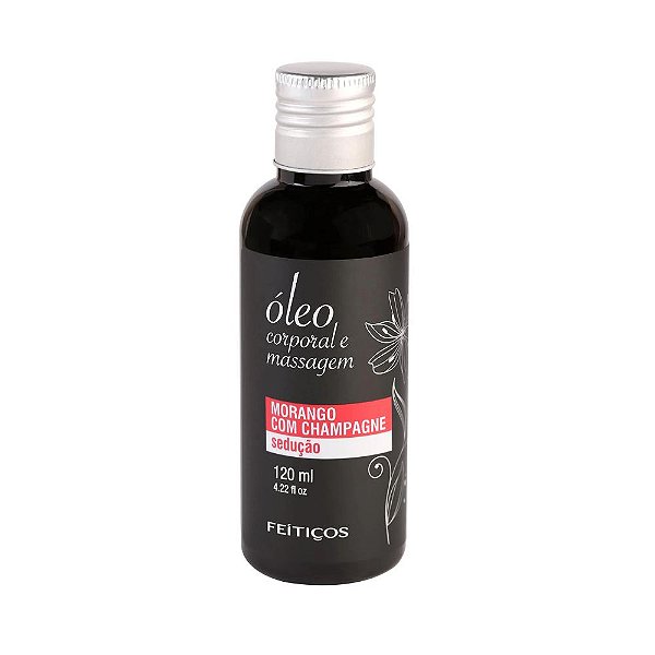 Óleo Corporal e Massagem Morango com Champagne Sedução 120ml