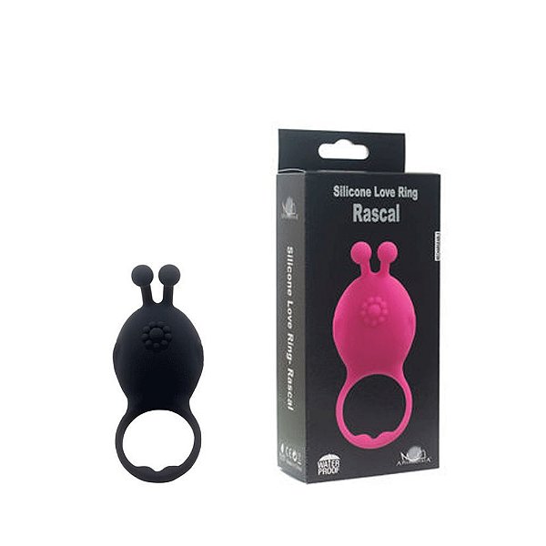 Anel Peniano Recarregável com Estimulador Clitoriano e 10 Modos de Vibração – APHRODISIA SILICONE LOVE RING RASCAL – 185212