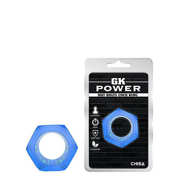 Anel Peniano Preto Formato Hexagonal – CHISA GK POWER NUT BOLTS COCK RING -CR-031