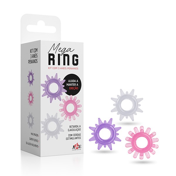 Mega Ring - Kit com 3 Anéis Penianos