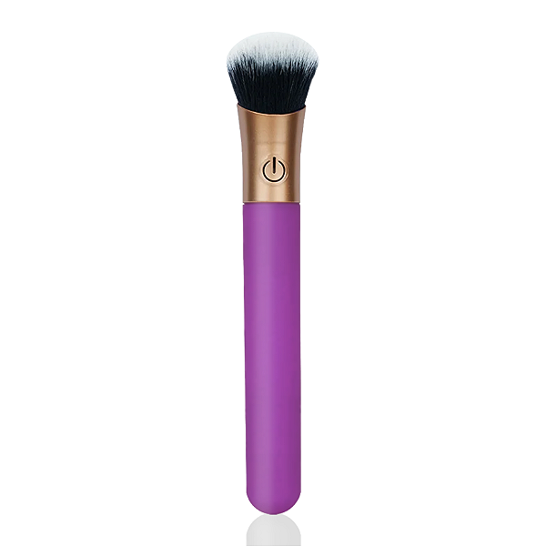 Vibrador em Forma de Pincel com 10 Modos de Vibração Recarregável Roxo