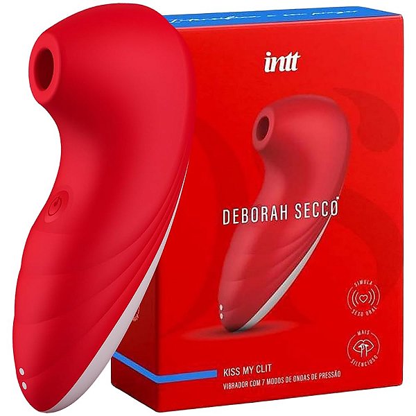 Sugador de Clitóris Vibrador Kiss My Clit Deborah Secco intt Com 7 Modos De Ondas De Pressão