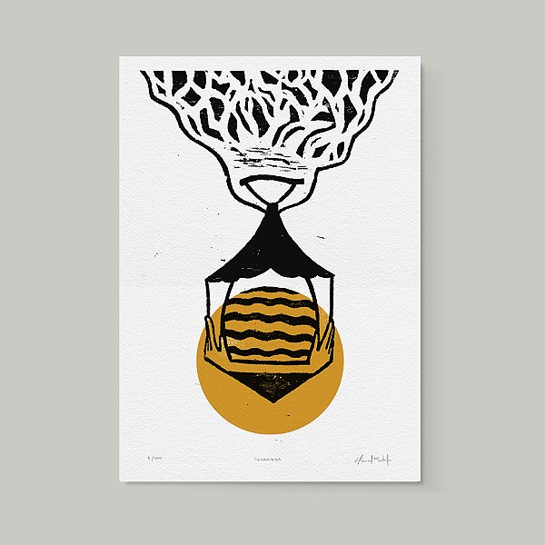 Xilogravura "Ferrazza". Daniel Mustafa.
