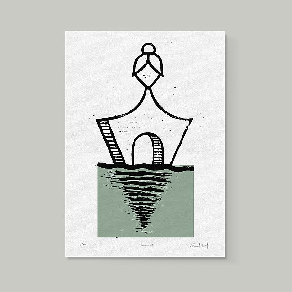 Xilogravura "Florienne". Daniel Mustafa
