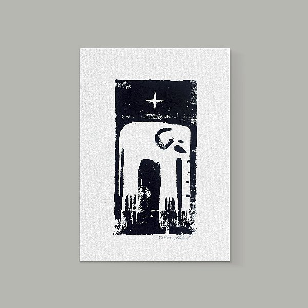 Xilogravura "Elefante". Daniel Mustafa