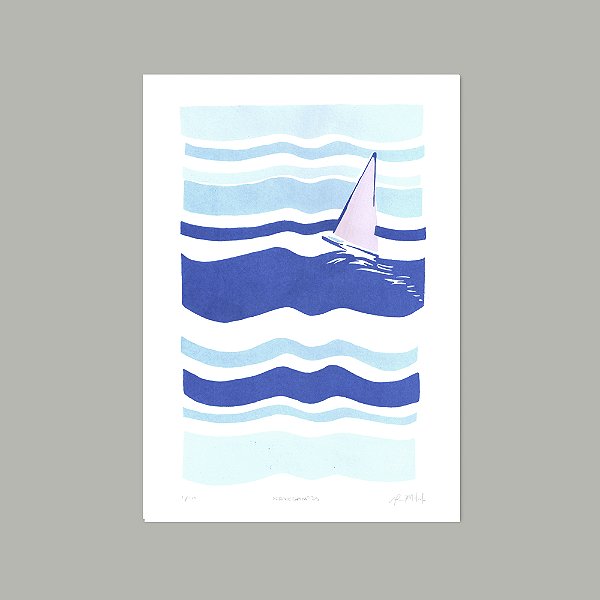 Serigrafia "Navegantes". Daniel Mustafa