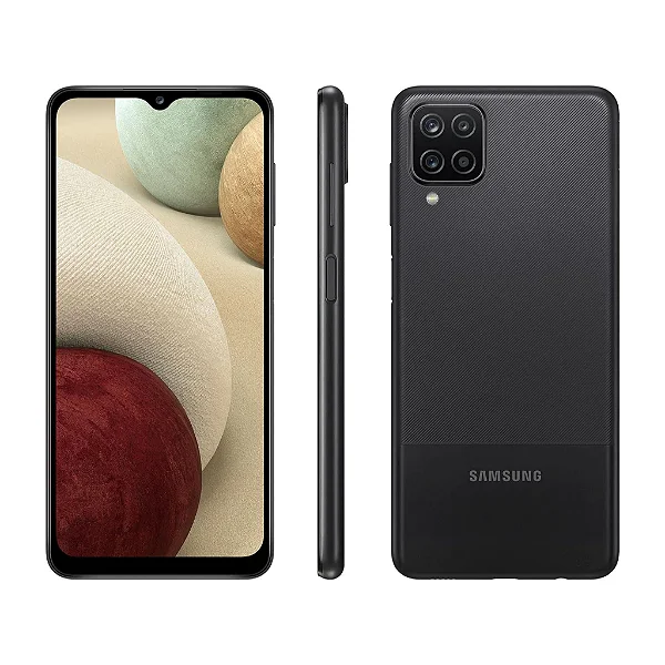 Smartphone Samsung Galaxy A12 Tela 6.5 64gb 4gb Ram Preto - Excelente (Recondicionado) Grade A