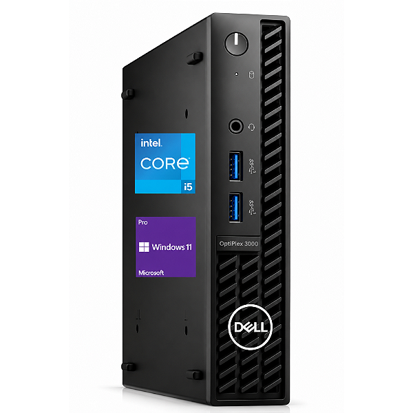MINI PC CPU DELL OPTIPLEX 3000 MICRO | INTEL CORE i5 12ª GERAÇÃO | 16GB RAM | SSD NVME 256GB | WINDOWS 11 PRO | GRADE B