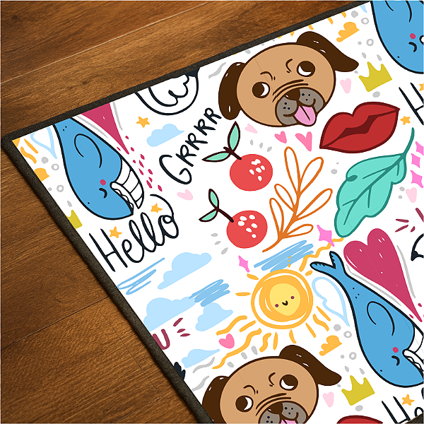 TAPETE LAVÁVEL PREMIUM - HELLO