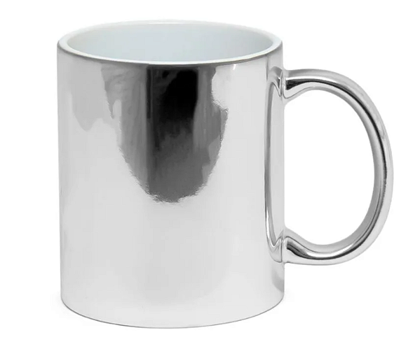 Caneca de Porcelana Cromada
