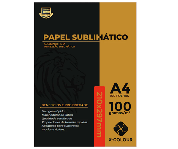 Papel Sublimático X-Colour A4 Fundo Rosa