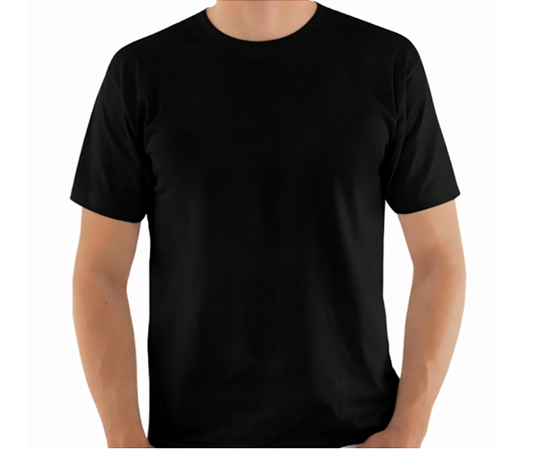Camisa Masculina Preta de Poliéster