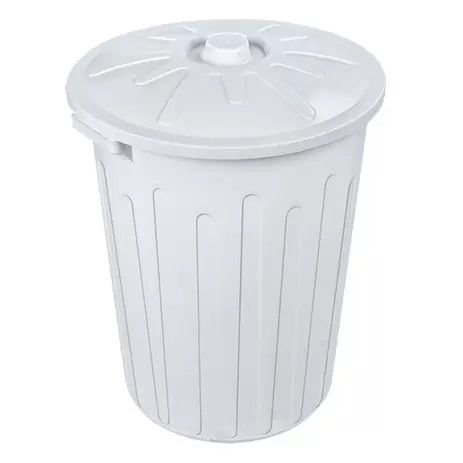 LIXEIRA C/ TAMPA BRANCA 65L