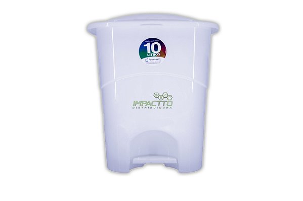 LIXEIRA C/. PEDAL 10 LTS BRANCA PAR-479