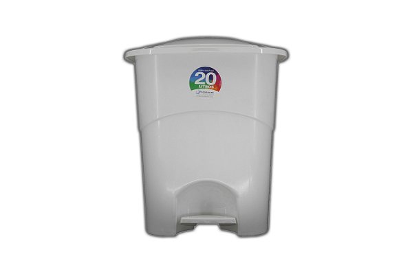 LIXEIRA C/. PEDAL 20 LTS BRANCA PAR-482