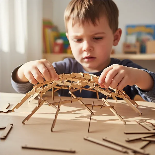 Quebra-cabeça Edulig Linha Da Vinci - Cúpulas de Da Vinci 10 modelos - 100 peças madeira mdf