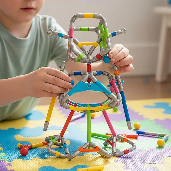 Quebra-cabeça Edulig Puzzle 3D Robô - 93 peças e conexões