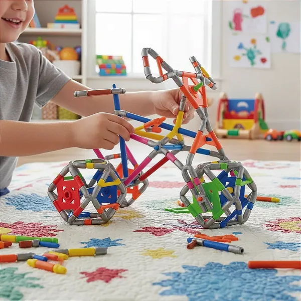 Quebra-cabeça Edulig Puzzle 3D Triciclo - 121 peças e conexões