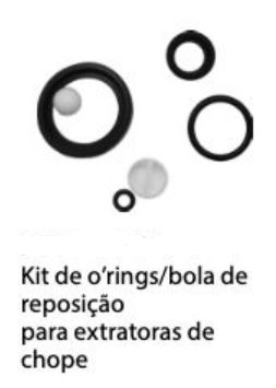 Kit de o'rings/bola de reposição para extratoras de chope