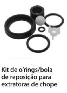 Kit de o'rings/bola de reposição para extratoras de chope