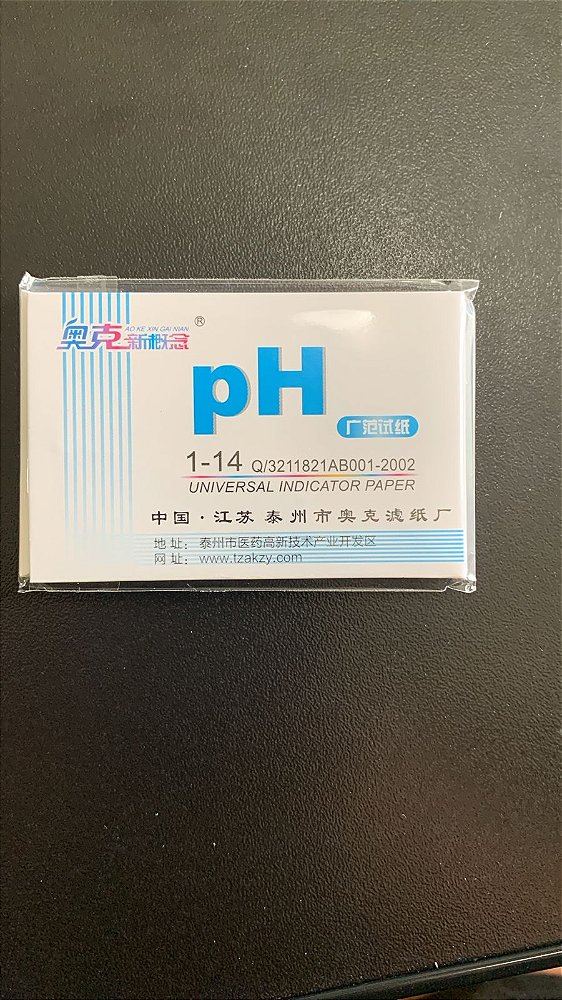 Papel De Ph Tira De Ph Fita De Ph 0-14 Cx C/80 Unidades