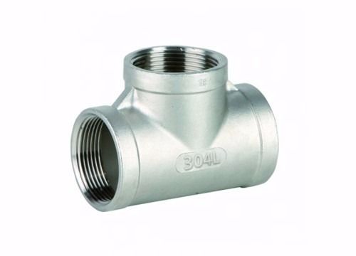 TEE 90° NPT DE REDUÇÃO EM  AÇO INOX 304