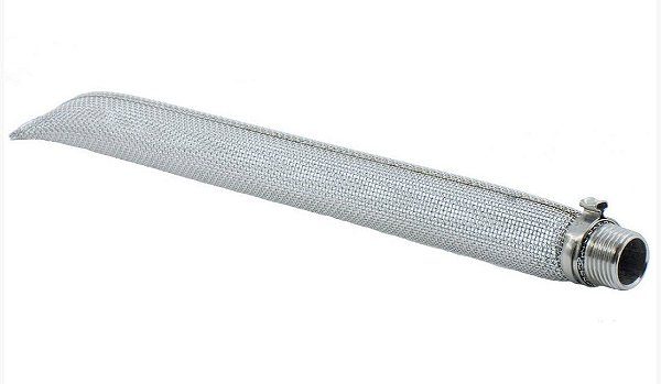 BAZOOKA DE INOX 304 DE 6" - ROSCA MACHO 1/2" NPT, TELA 16