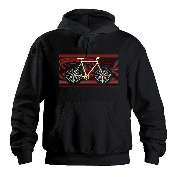 Blusa Moletom Capuz Canguru Ciclistas Bike Lines